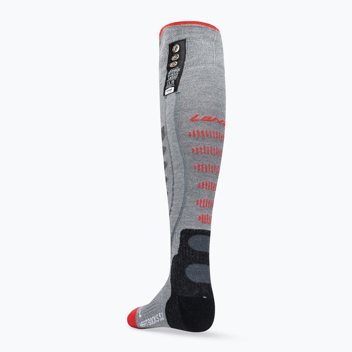 Lenz Heat Sock 5.1 Toe Cap Slim Fit szürke/piros sízokni szürke/piros színben 2