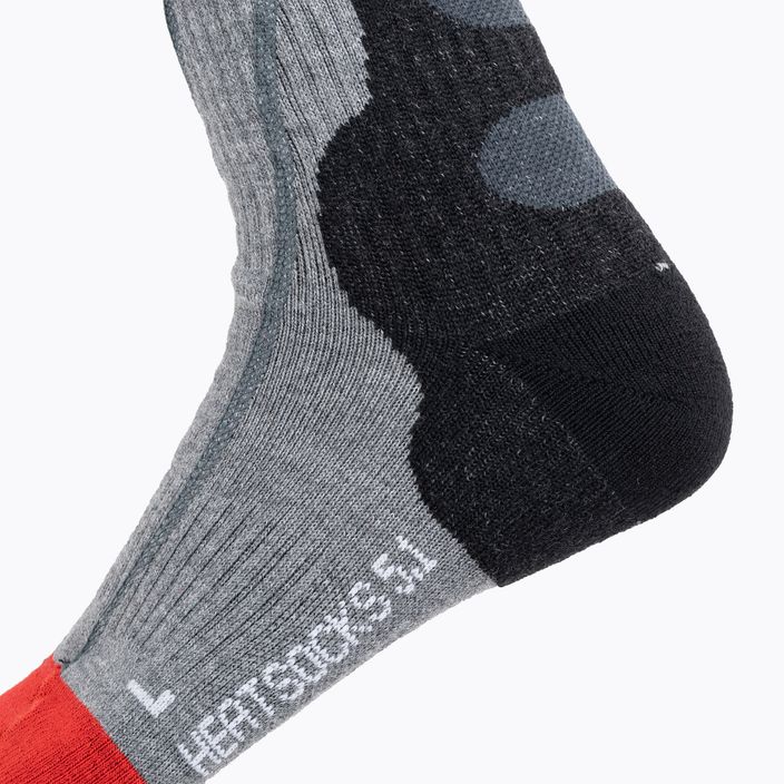 Lenz Heat Sock 5.1 Toe Cap Slim Fit szürke/piros sízokni szürke/piros színben 5