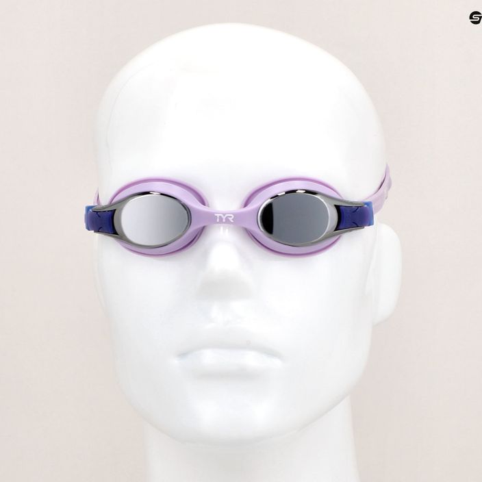 TYR úszószemüveg gyerekeknek Swimple Metallizált szilvger/lila 8