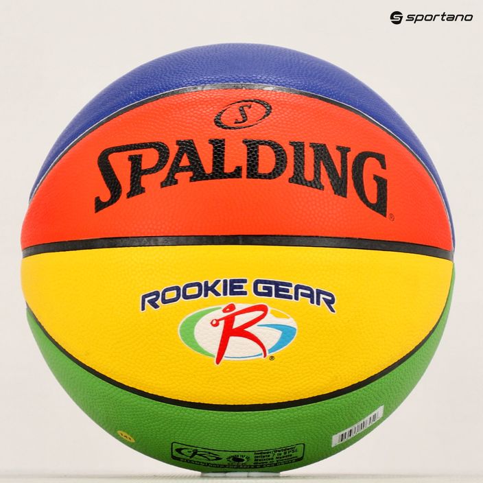 Spalding Rookie Gear Leather többszínű kosárlabda 5. méret 5