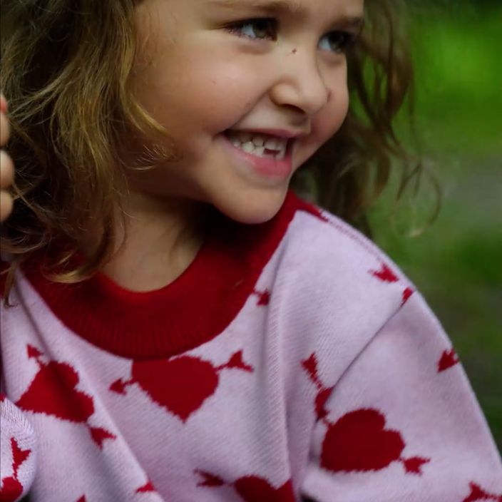 KID STORY Merino édes szív gyermek pulóver 9