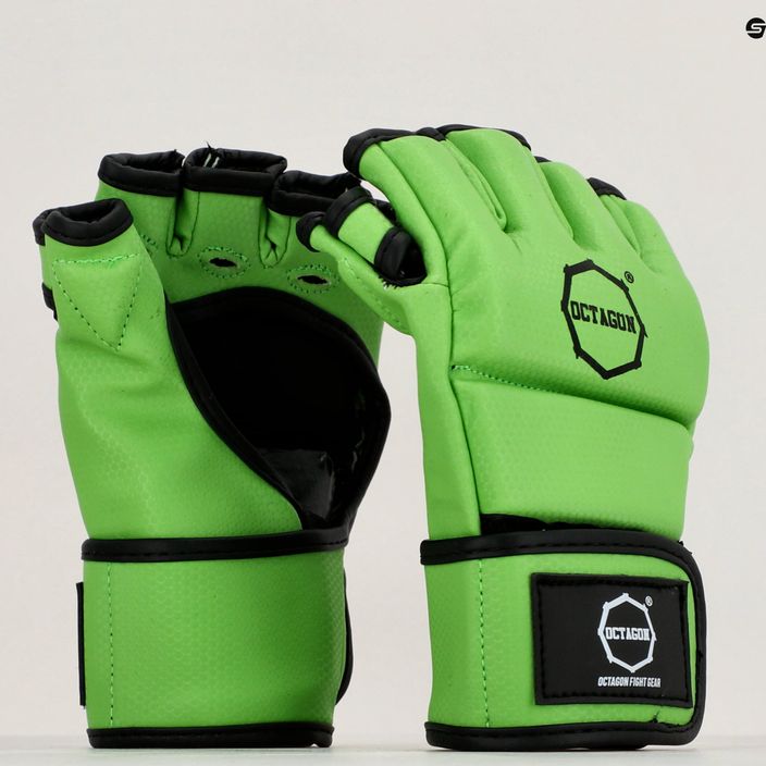 Octagon Kevlar grappling kesztyű MMA zöld 7