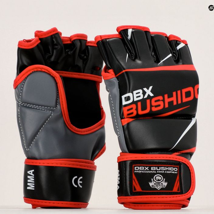 Bushido edzőkesztyű MMA és zsákos edzéshez fekete és piros E1V6-M 16