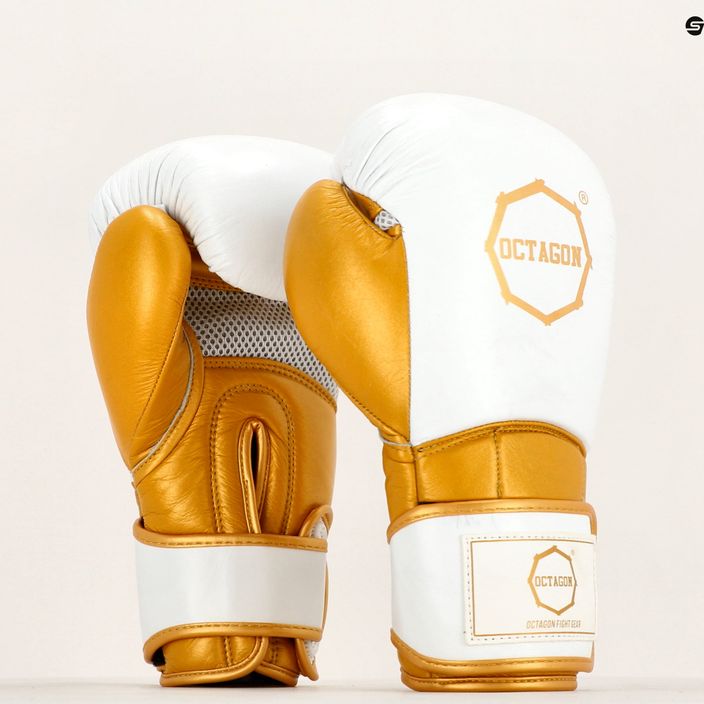 Octagon Prince fehér/arany bokszkesztyű 3