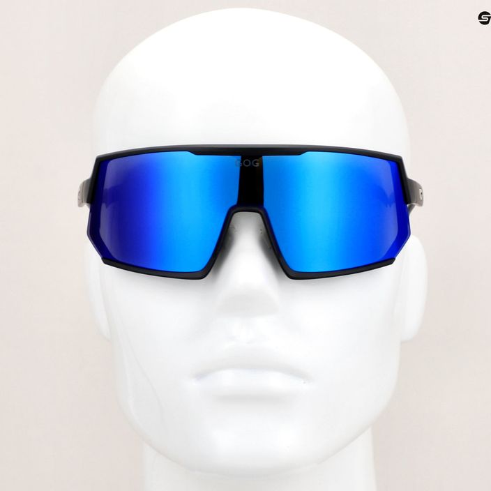 GOG Zeus matt fekete/polikromatikus fehér-kék napszemüveg 10