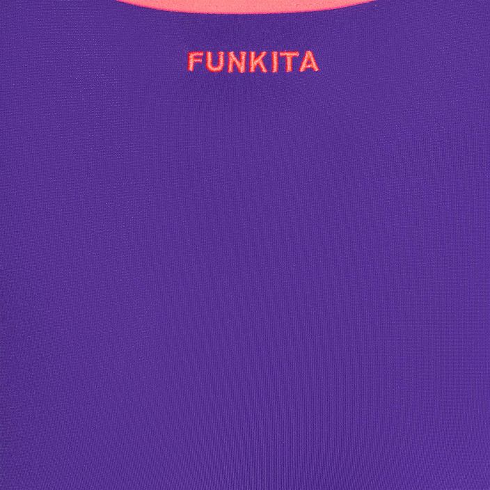 Női egyrészes fürdőruha Funkita Single Strap One Piece purple punch 4