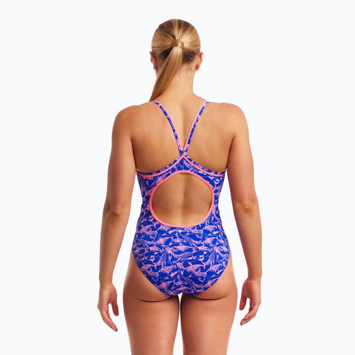 Női Funkita Diamond Back One Piece egyrészes nercszínű rózsaszínű fürdőruha 4