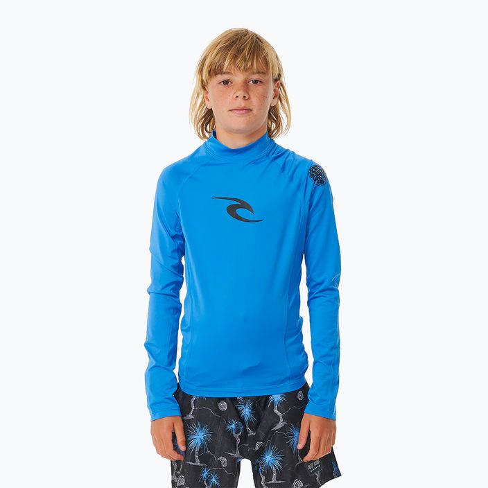 Rip Curl Lycra Brand Wave UPF kék rágógumi gyermek úszás hosszú ujjú ruha
