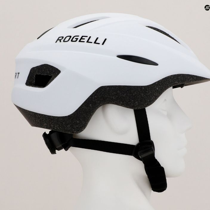 Rogelli Start gyermek kerékpáros sisak fehér/fekete 9