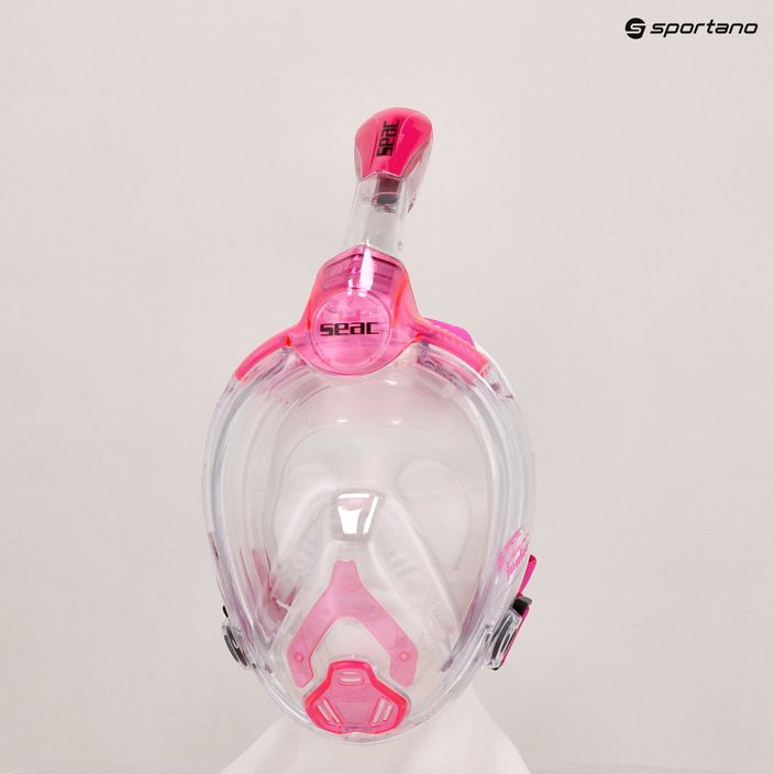 Gyermek teljes arcú maszk snorkelinghez SEAC Libera pink transp./pink 5