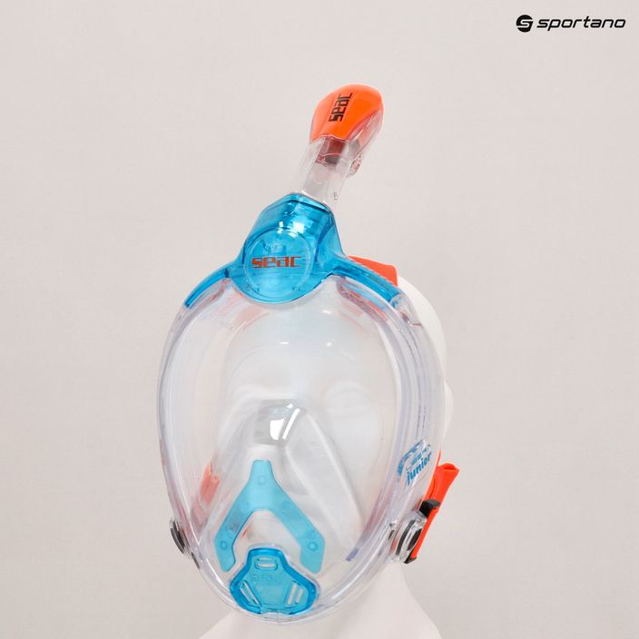 Gyermek teljes arcú maszk snorkelinghez SEAC Libera acquamarine/orange 4