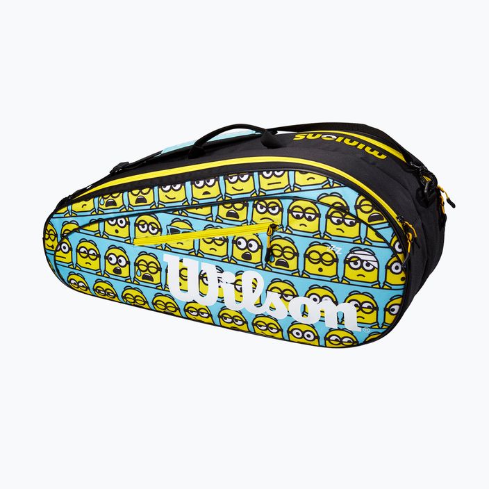 Gyermek tenisz táska Wilson Minions 2.0 Team 6 Pack kék sárga fekete 7