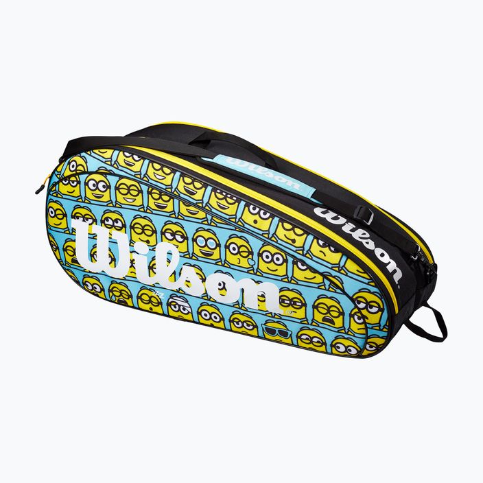 Gyermek tenisz táska Wilson Minions 2.0 Team 6 Pack kék sárga fekete 8