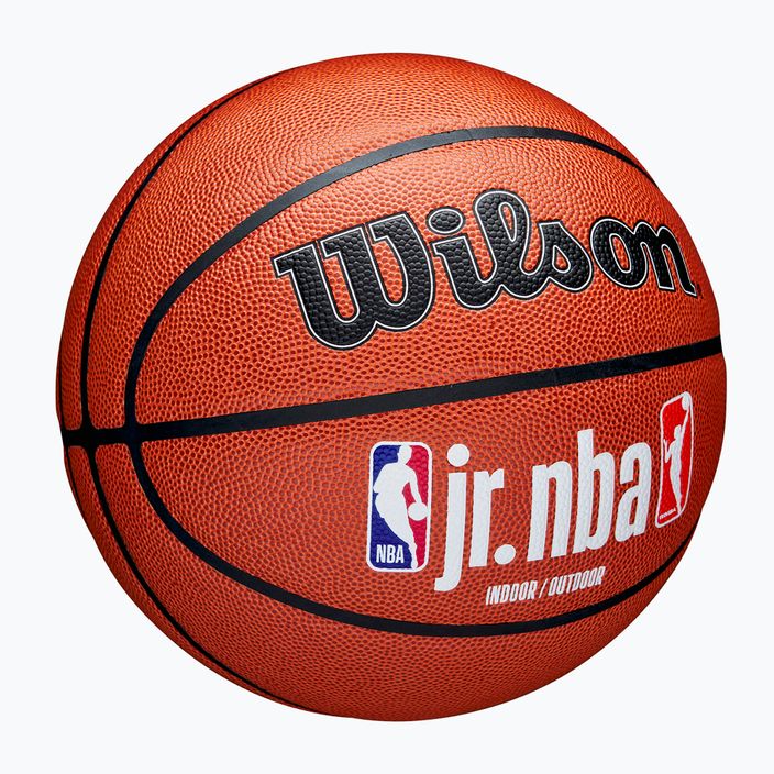 Gyermek kosárlabda Wilson NBA JR Fam Logo Indoor Outdoor barna méret 5 2