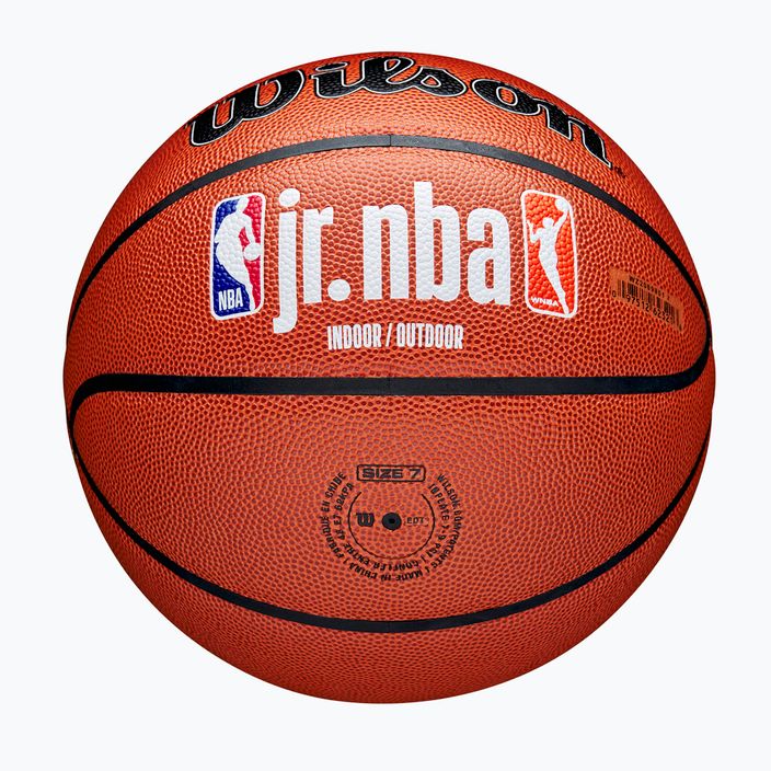 Gyermek kosárlabda Wilson NBA JR Fam Logo Indoor Outdoor barna méret 5 5
