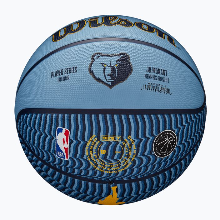 Wilson NBA Player Icon Outdoor kosárlabda Morant kék 7-es méret 5