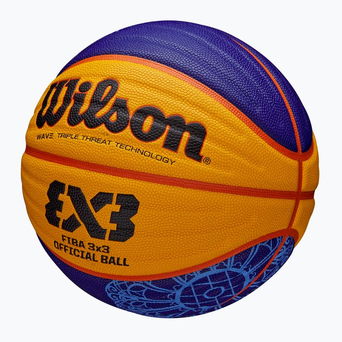 Wilson Fiba 3x3 kosárlabda Paris Retail kosárlabda 2024 kék/sárga 6-os méret 3