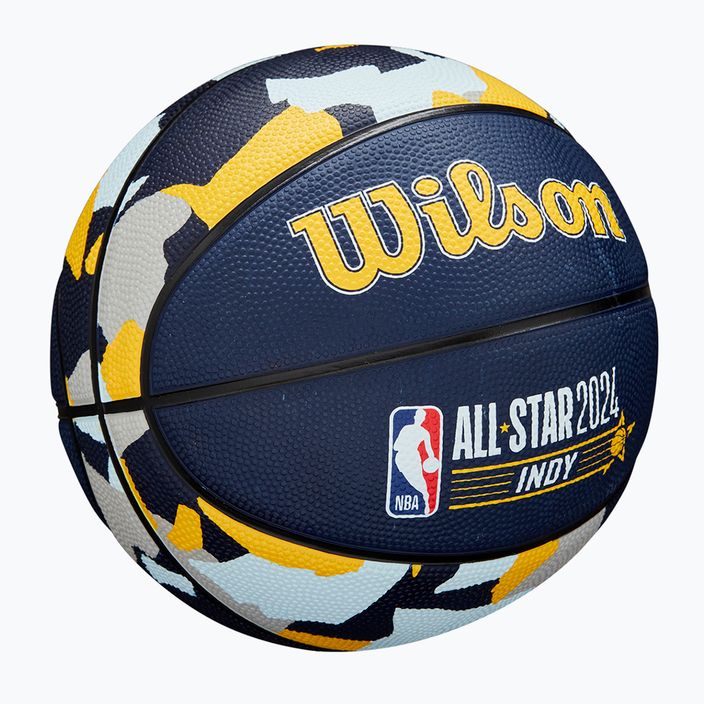 Wilson 2024 NBA All Star Mini gyermek kosárlabda + doboz barna 3 méret 2
