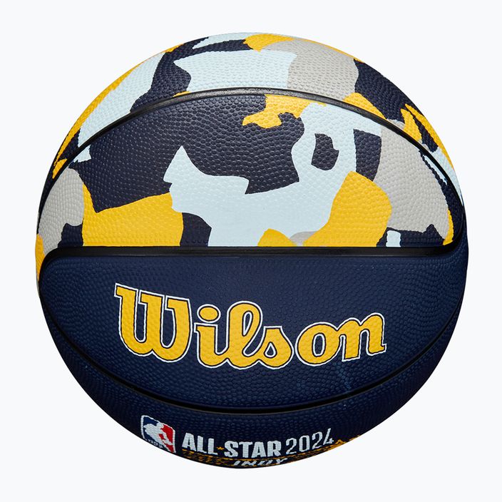 Wilson 2024 NBA All Star Mini gyermek kosárlabda + doboz barna 3 méret 4