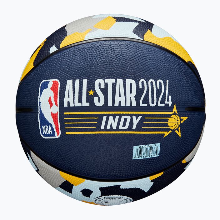 Wilson 2024 NBA All Star Mini gyermek kosárlabda + doboz barna 3 méret 6