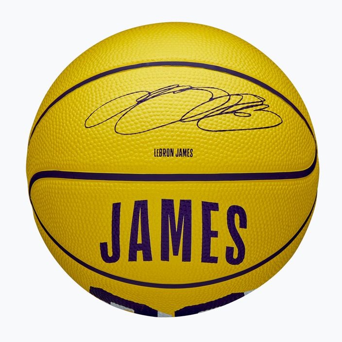 Wilson NBA Player Icon Mini Lebron Mini sárga 3-as méretű gyermek kosárlabda 4