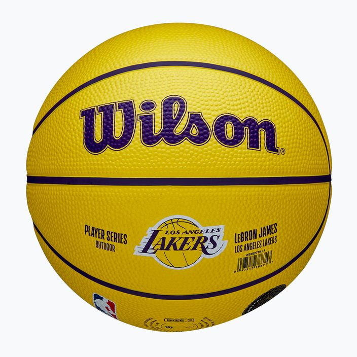 Wilson NBA Player Icon Mini Lebron Mini sárga 3-as méretű gyermek kosárlabda 5