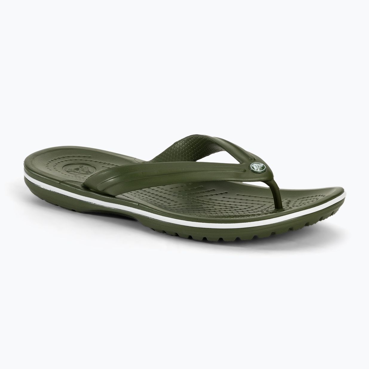 Flip-flopok Crocs Crocband Flip army green/white