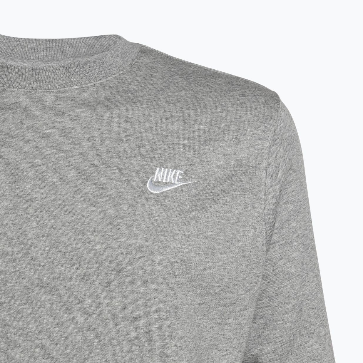 Férfi Nike Sportswear Club Fleece Crew sötétszürke szürke/fehér melegítőfelső 3