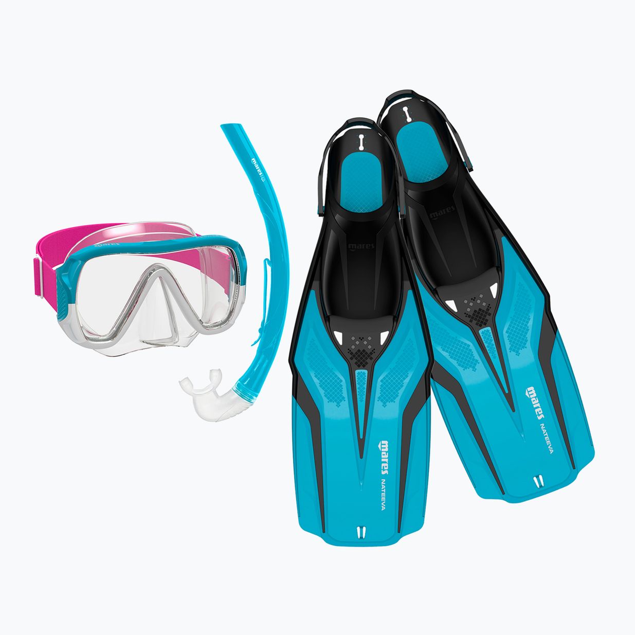 Gyermek snorkeling szett Mares Nateeva Keewee Junior aqua