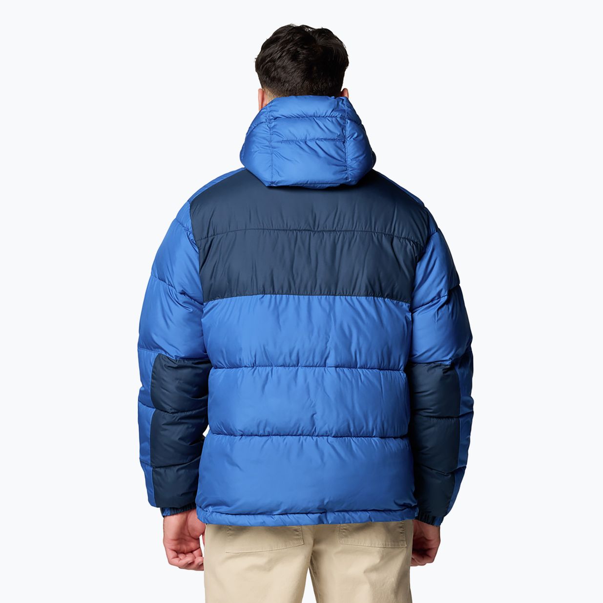 Férfi Columbia Pike Lake II Hooded mountain blue/ collegiate navy pehelypaplan kabát 3