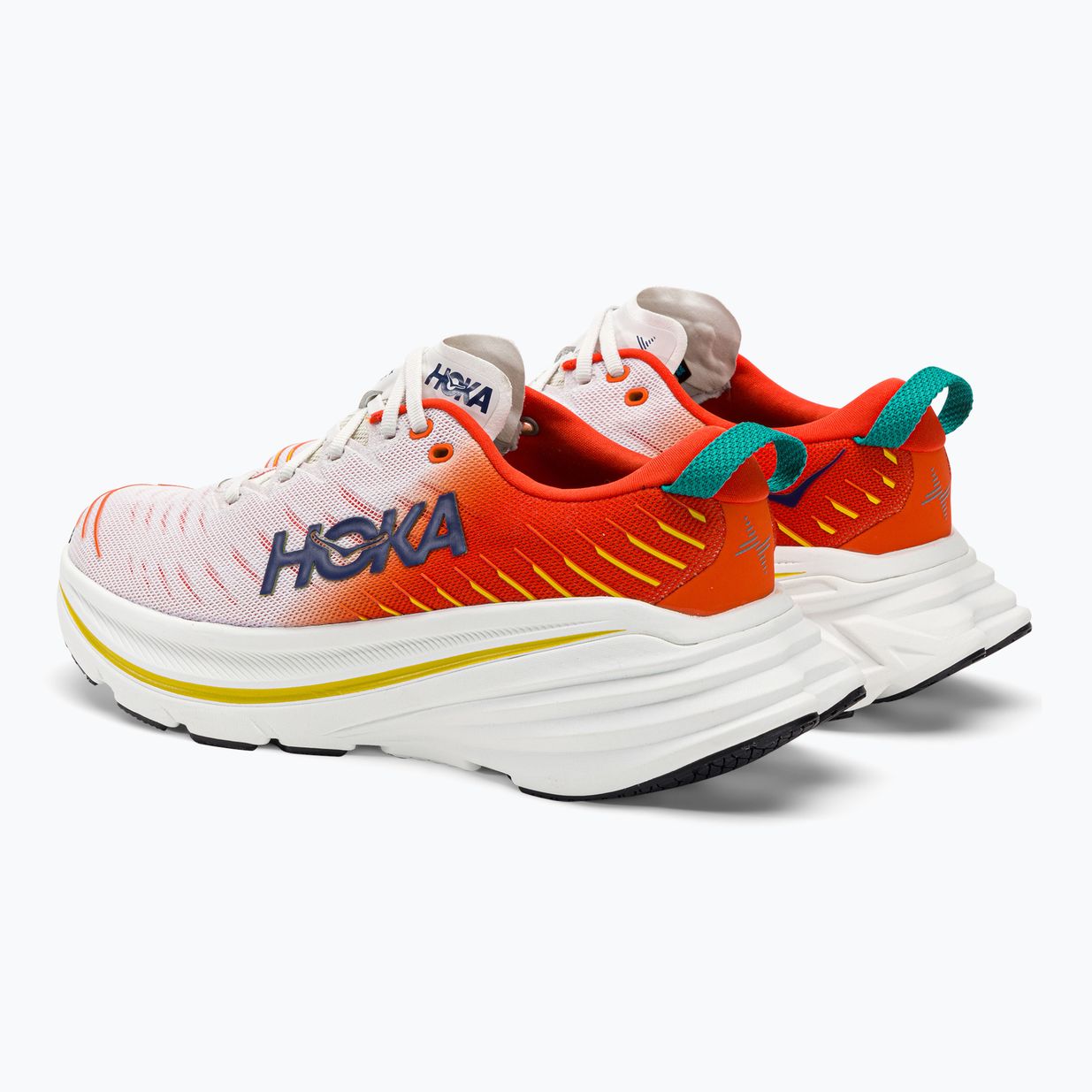 HOKA Bondi X blanc de blanc/flame férfi futócipő 4