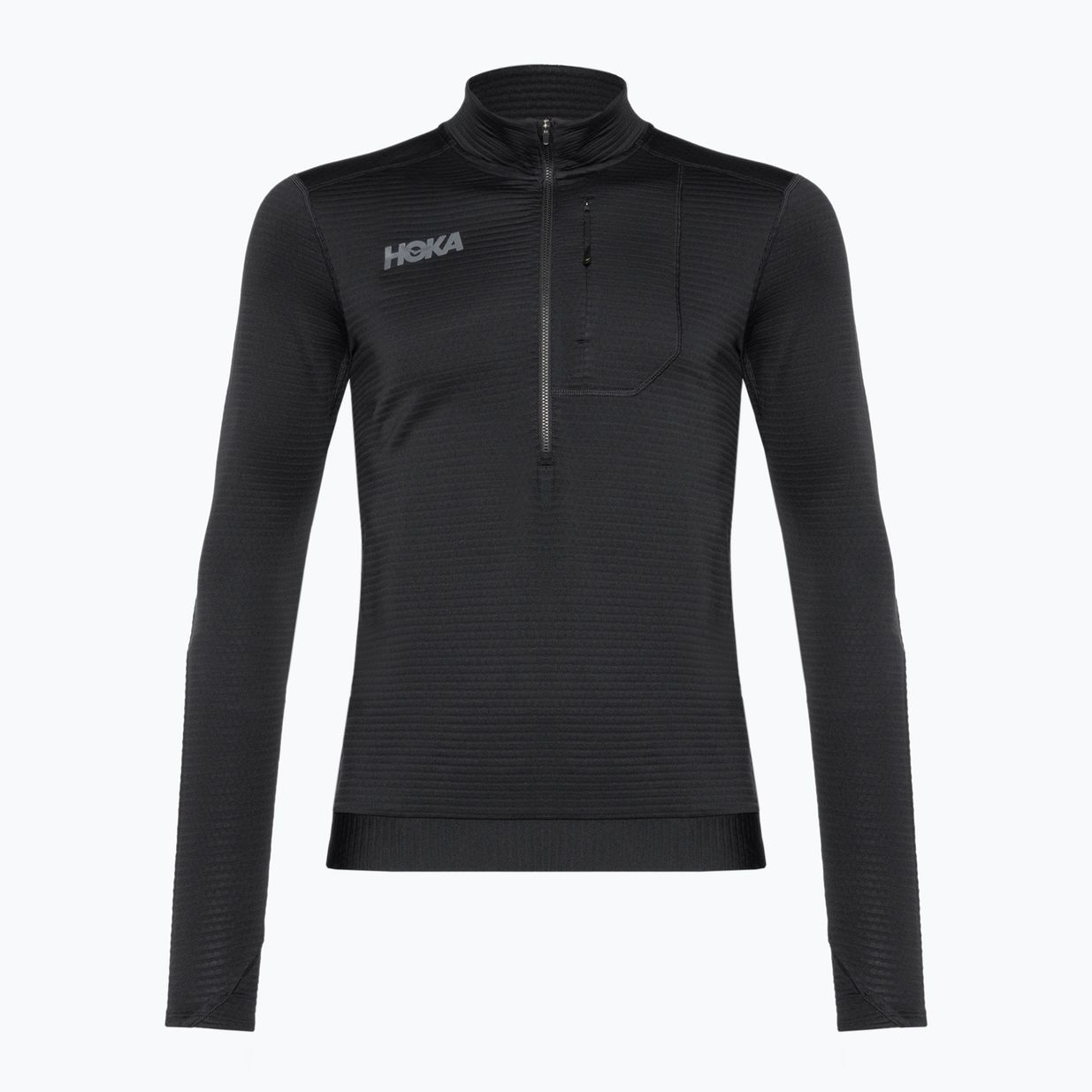 Férfi futó pulóver HOKA 1/2 Zip fekete