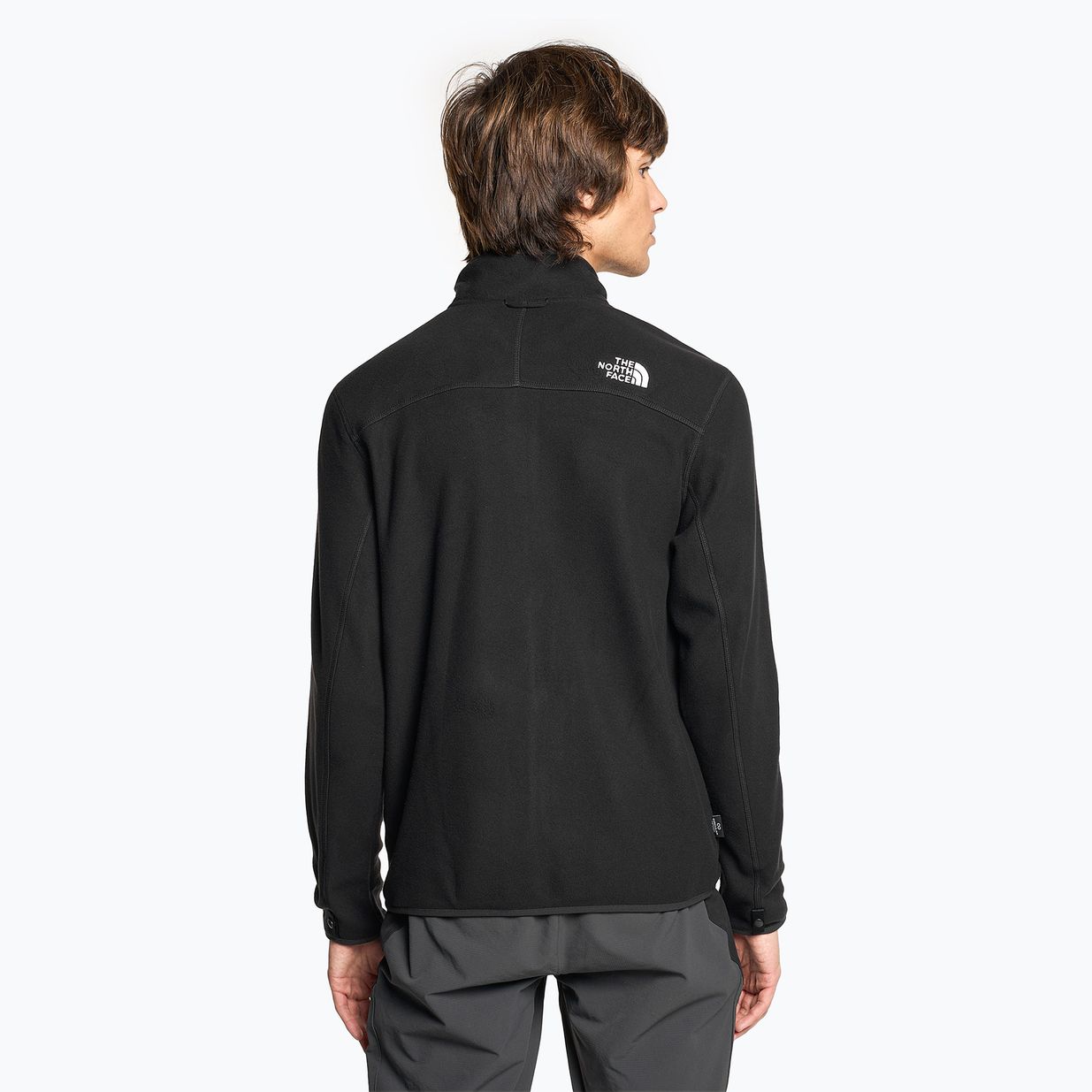 Férfi gyapjú pulóver The North Face 100 Glacier Full Zip fekete 2