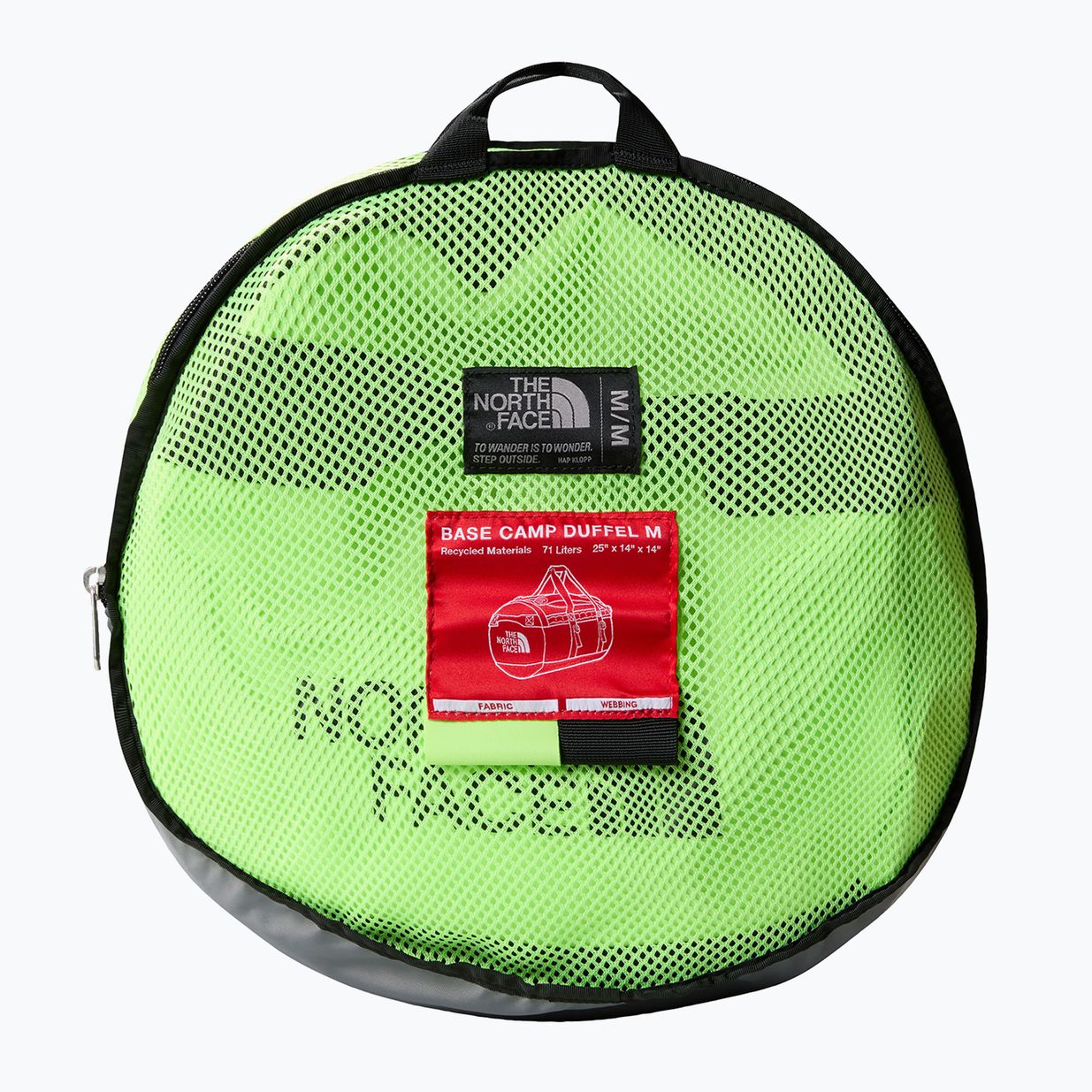 The North Face Base Camp Duffel M 71 l biztonsági zöld/fekete utazótáska 2