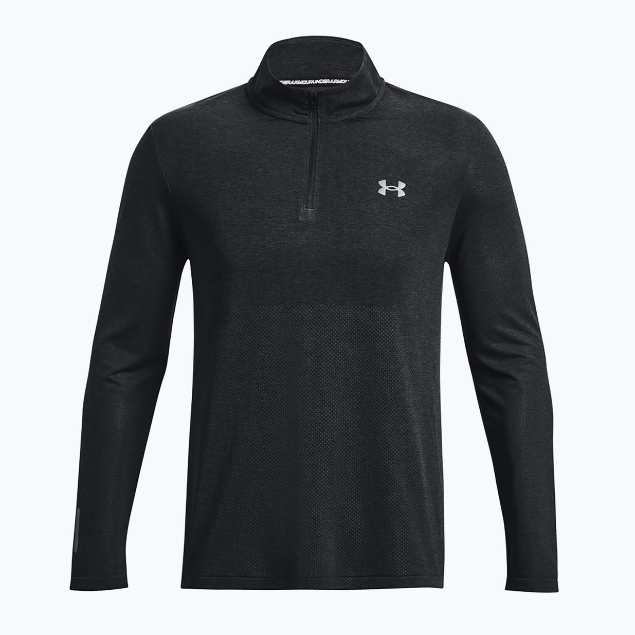 Férfi Under Armour Seamless Stride 1/4 Zip fekete/fényvisszaverő futó hosszú ujjú 4