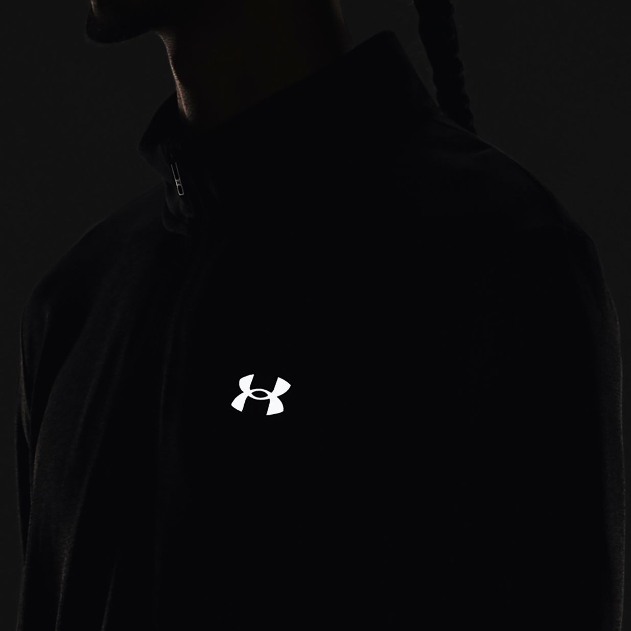 Férfi Under Armour Seamless Stride 1/4 Zip fekete/fényvisszaverő futó hosszú ujjú 6