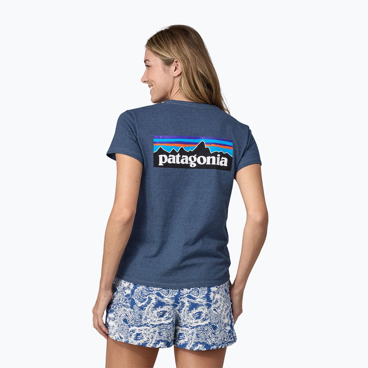 Női trekking póló Patagonia P-6 Logo Responsibili-Tee  utility blue 2