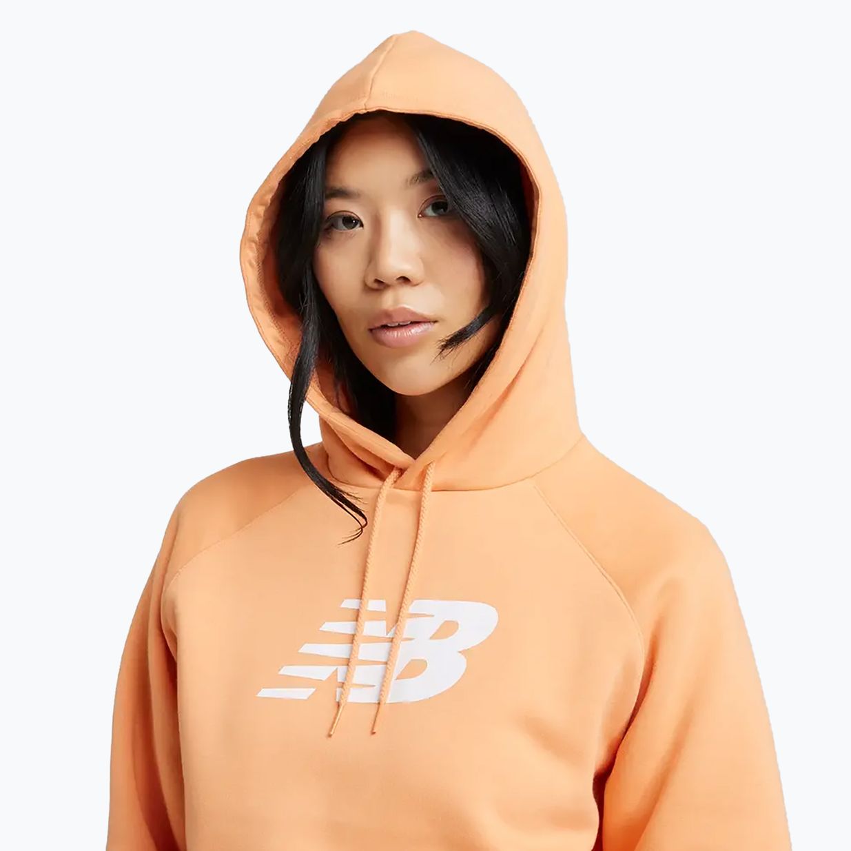 Női New Balance Fleece kapucnis pulóver barna 4