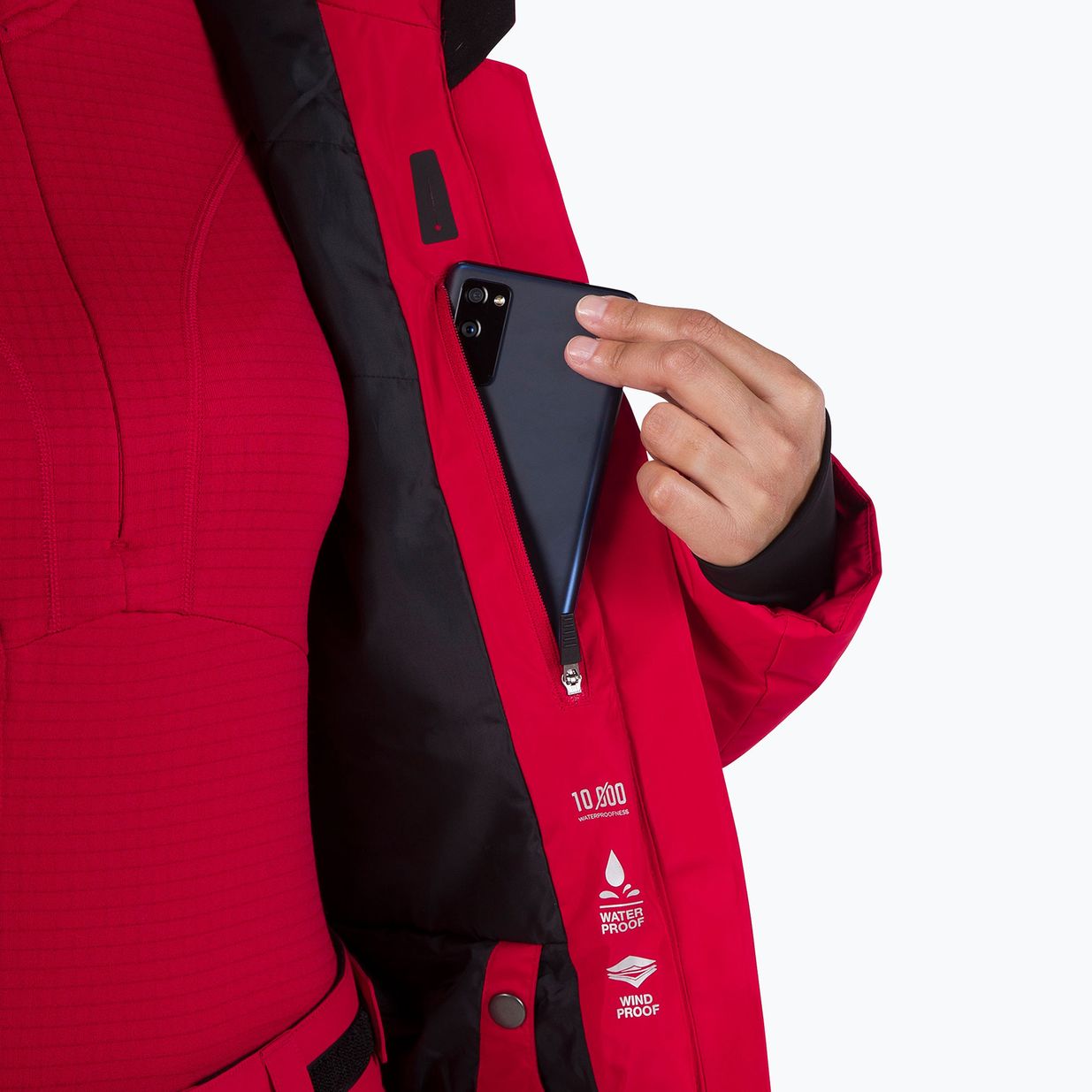 Női síkabát Rossignol Staci Pearly Jkt ruby red 9