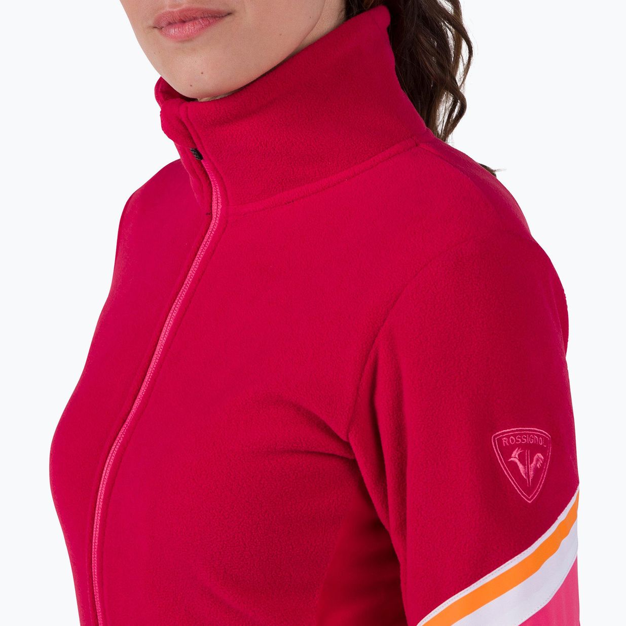 Női pulóver Rossignol Strawpile Fleece Fz ruby red 4