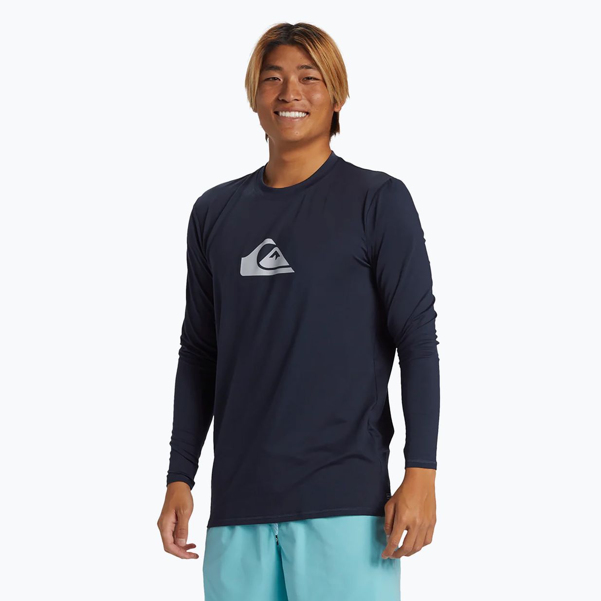 Férfi hosszú ujjú úszáshoz Quiksilver Everyday Surf Tee dark navy 2