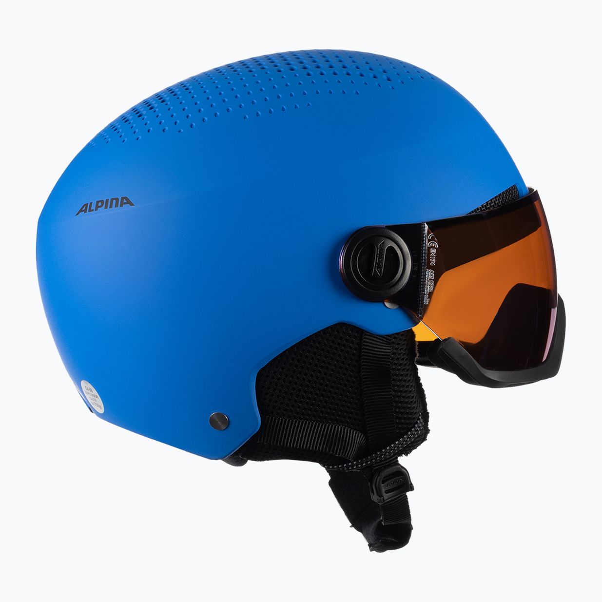 Gyermek síbukósisakok Alpina Zupo Visor Q-Lite blue matt 4