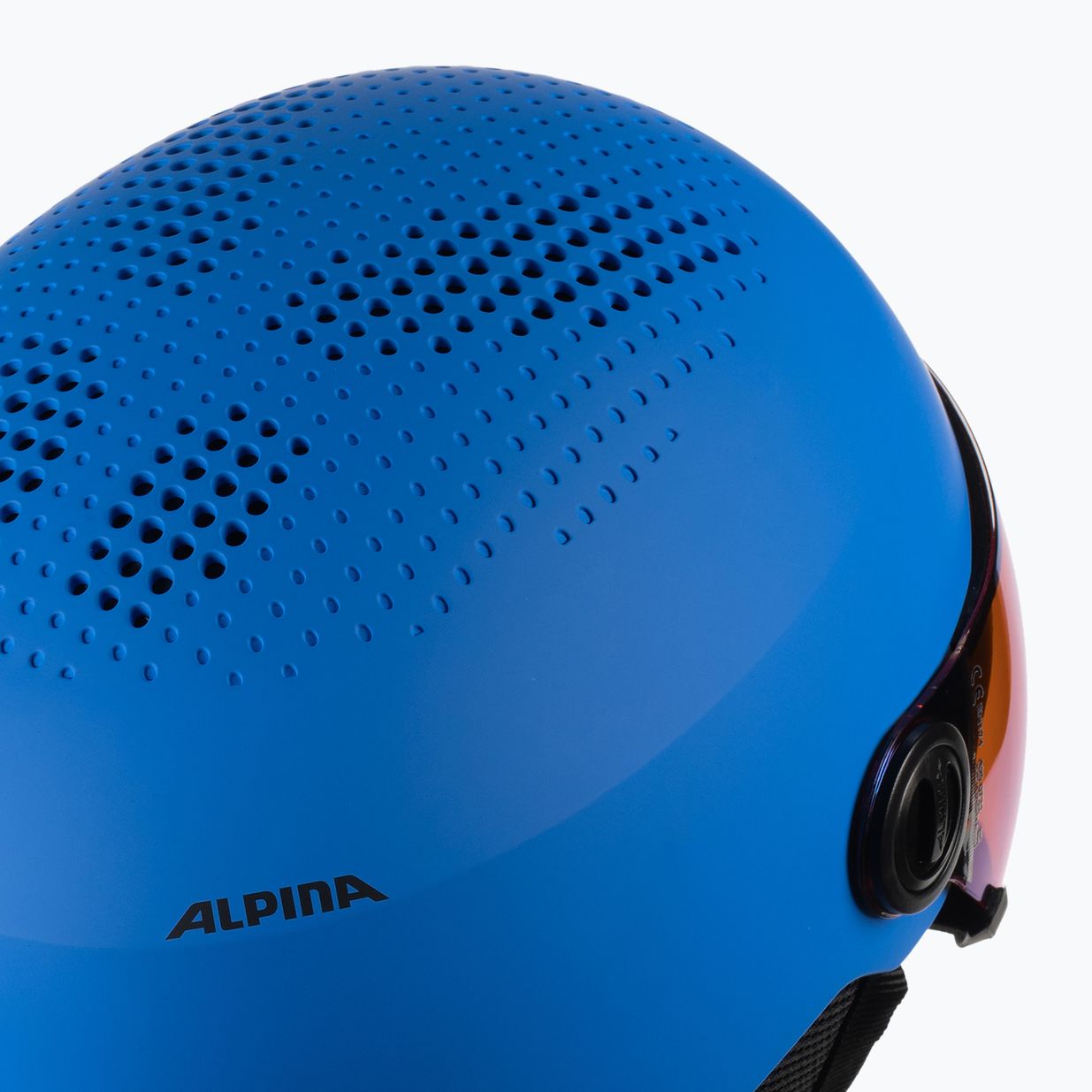 Gyermek síbukósisakok Alpina Zupo Visor Q-Lite blue matt 7