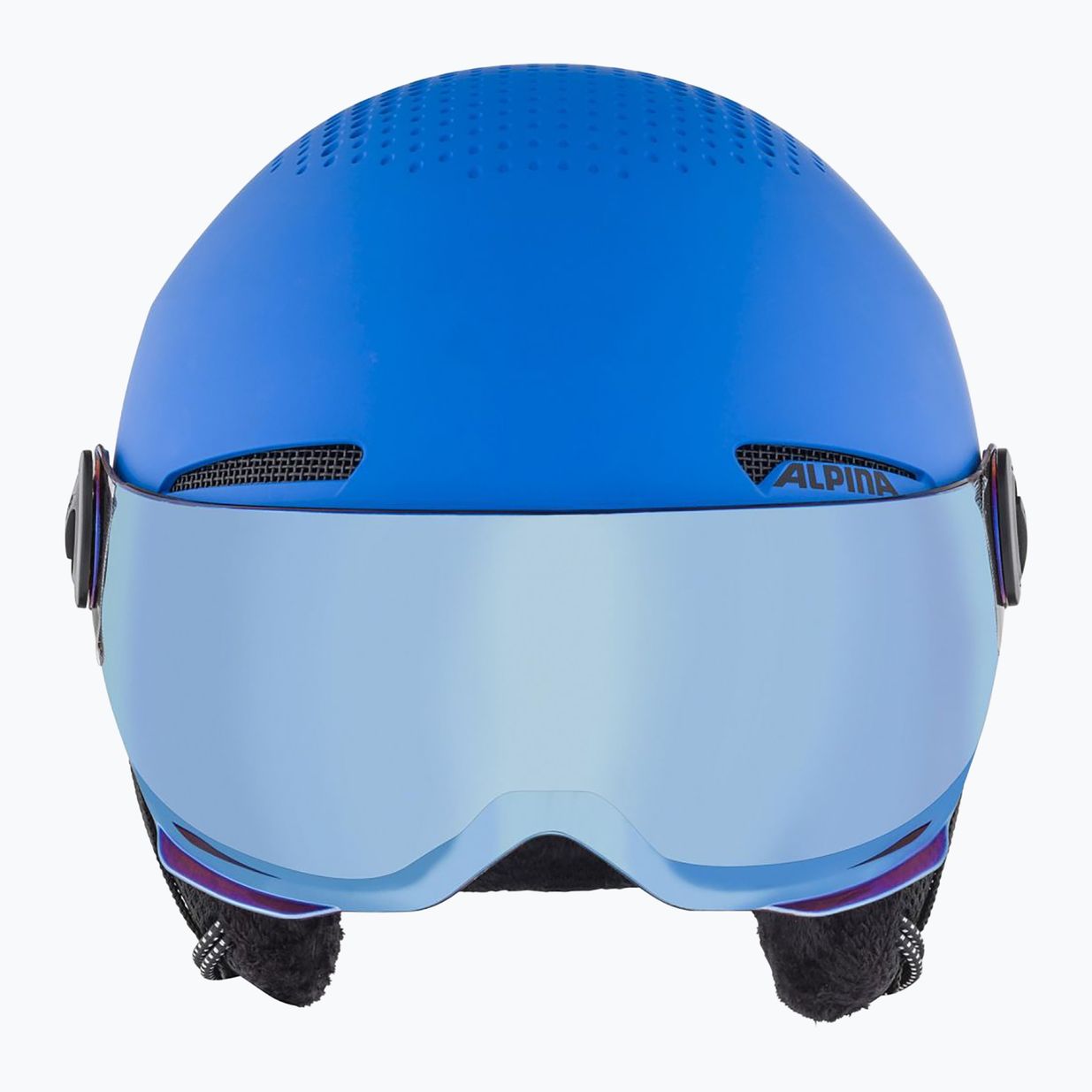 Gyermek síbukósisakok Alpina Zupo Visor Q-Lite blue matt 10