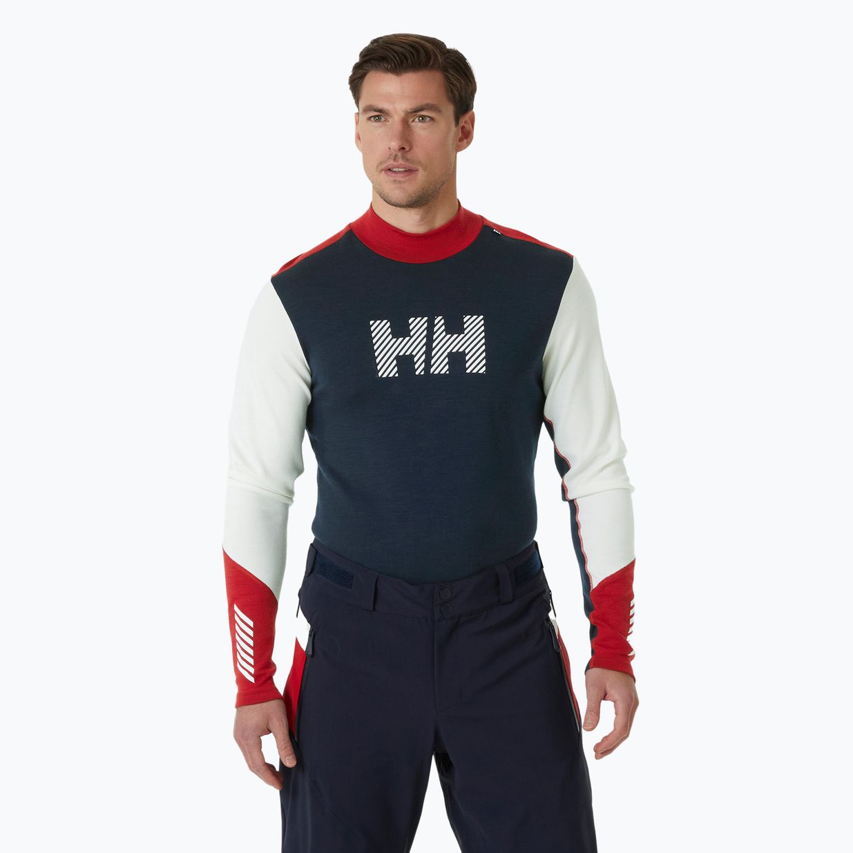 Férfi thermo pulóver Helly Hansen Lifa Merino Midw Logo fehér színű, nem fehér 3