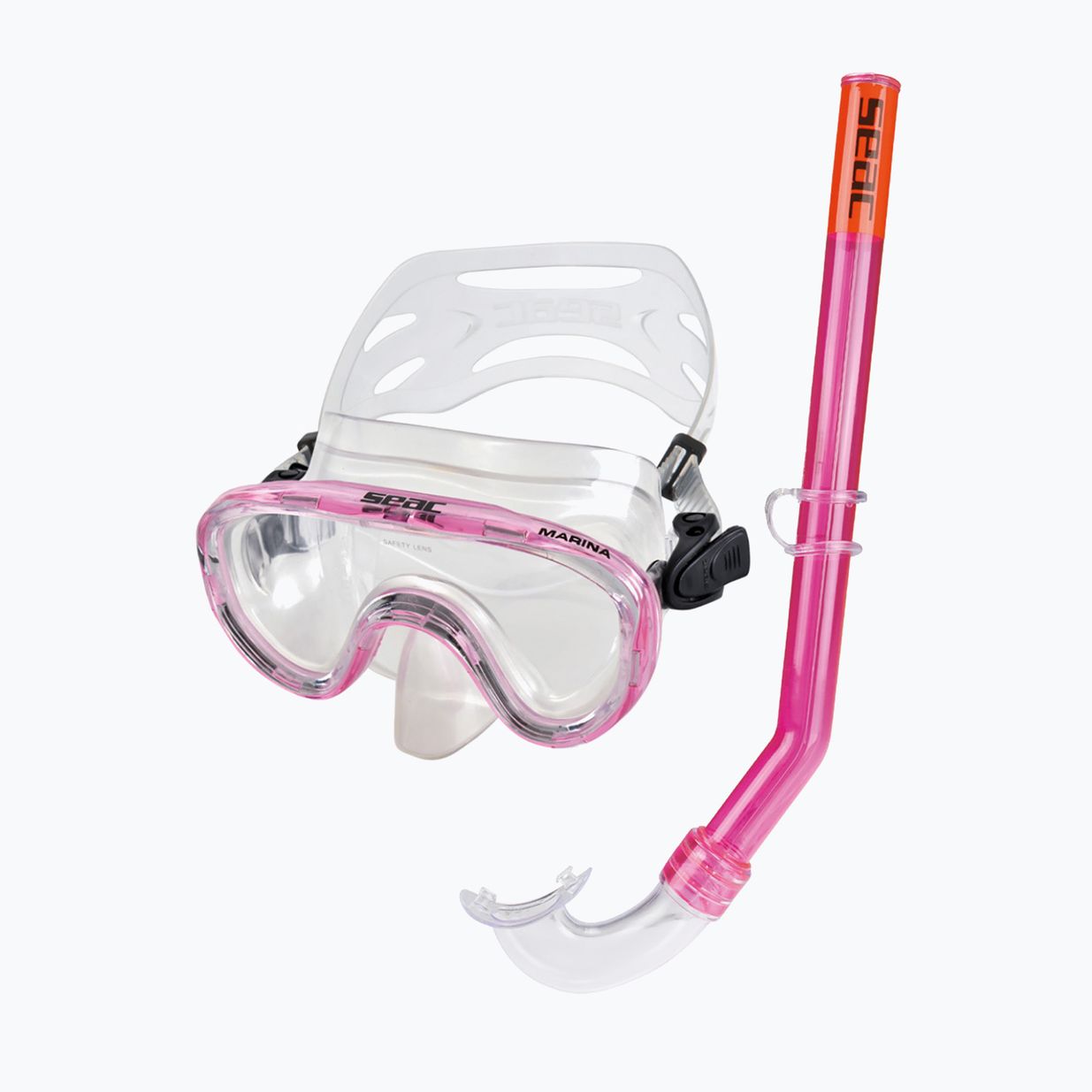 SEAC Marina rózsaszín gyermek snorkel készlet