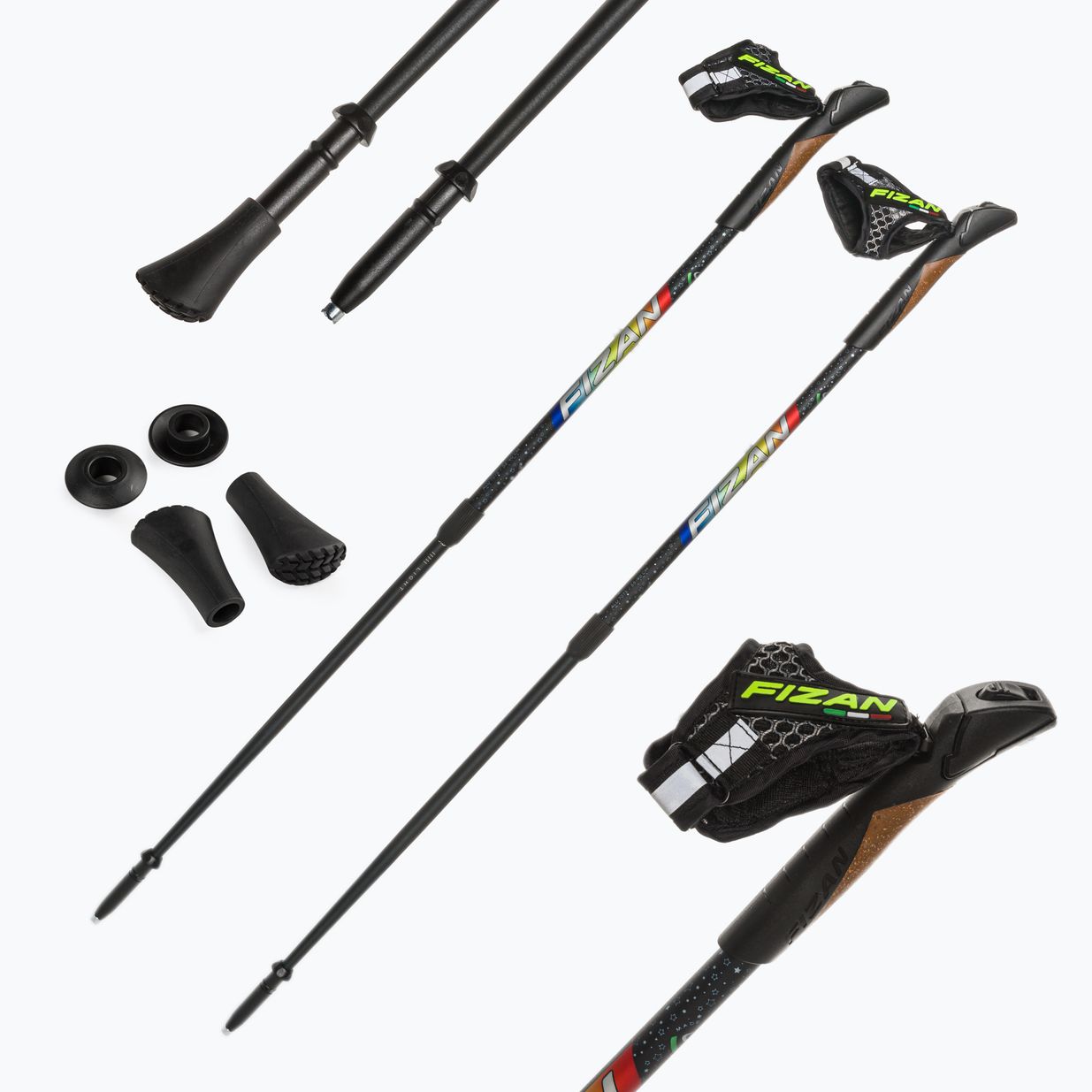 Fizan Speed Junior gyermek nordic walking botok fekete S22 7526 5