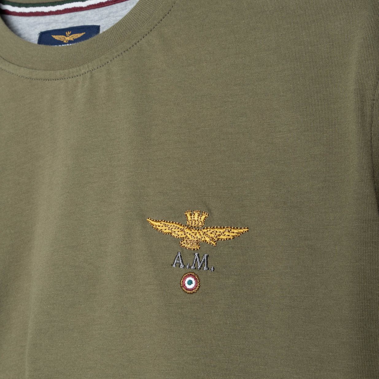 Férfi póló Aeronautica Militare Essential green 3