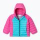 Columbia Powder Lite kapucnis gyermek pehelypaplan kabát gejzír/rózsaszín jég 5