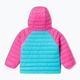 Columbia Powder Lite kapucnis gyermek pehelypaplan kabát gejzír/rózsaszín jég 6